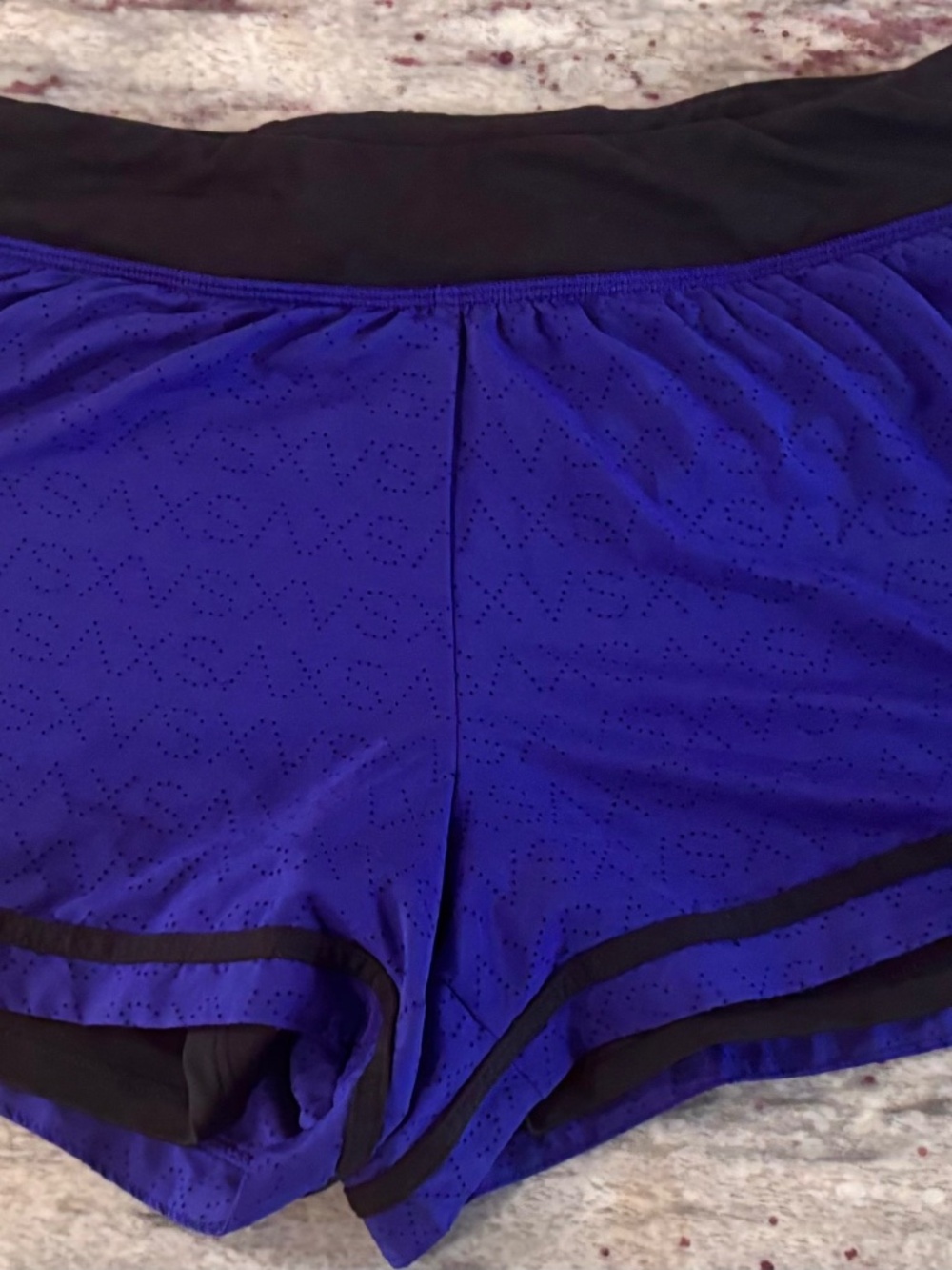 Victorias Secret Sexy Sport Womens Compression Workout Shorts - Purple Black Med